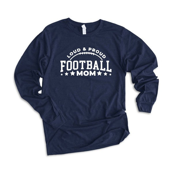 Proud Football Mom Long Sleeve Graphic Tee
