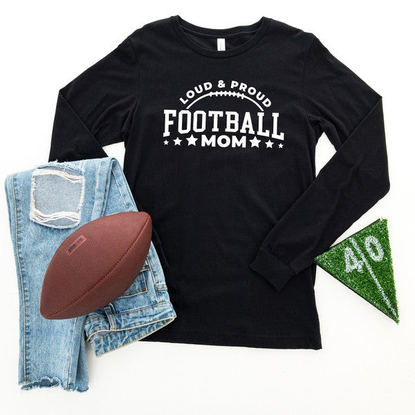Proud Football Mom Long Sleeve Graphic Tee