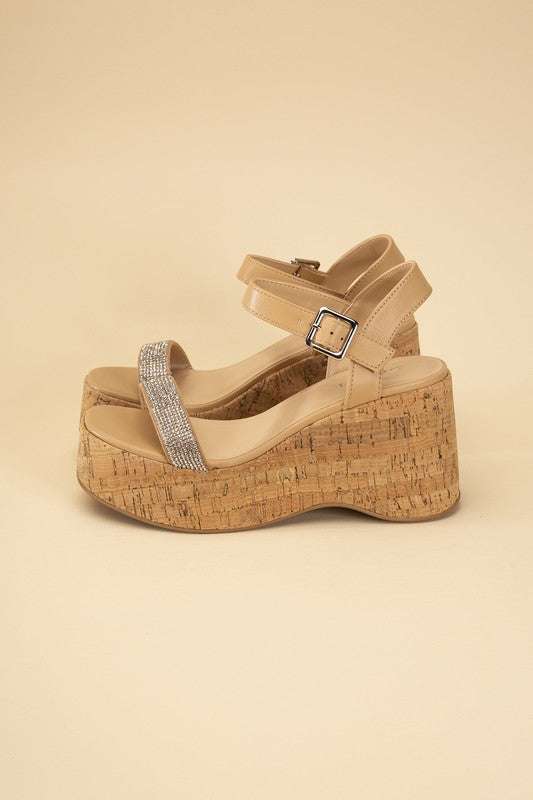 Rhinestone Strap Sandals