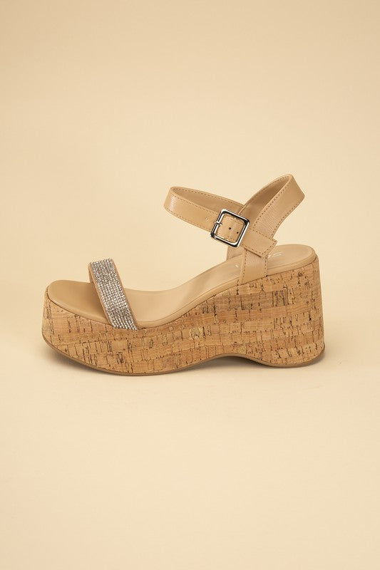 Rhinestone Strap Sandals