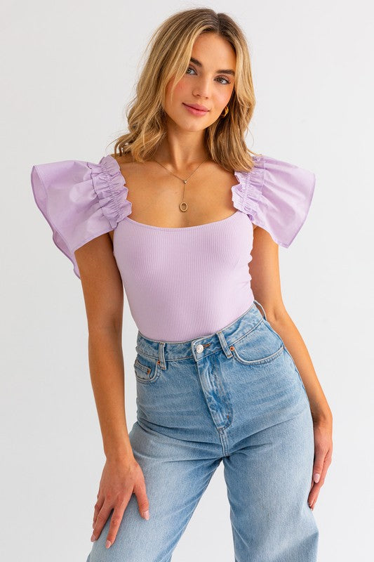RUFFLED BODYSUIT