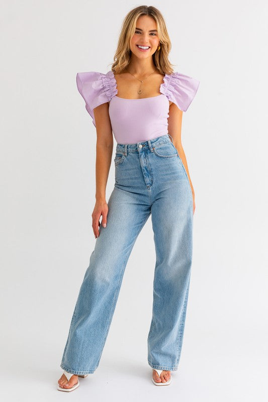 RUFFLED BODYSUIT