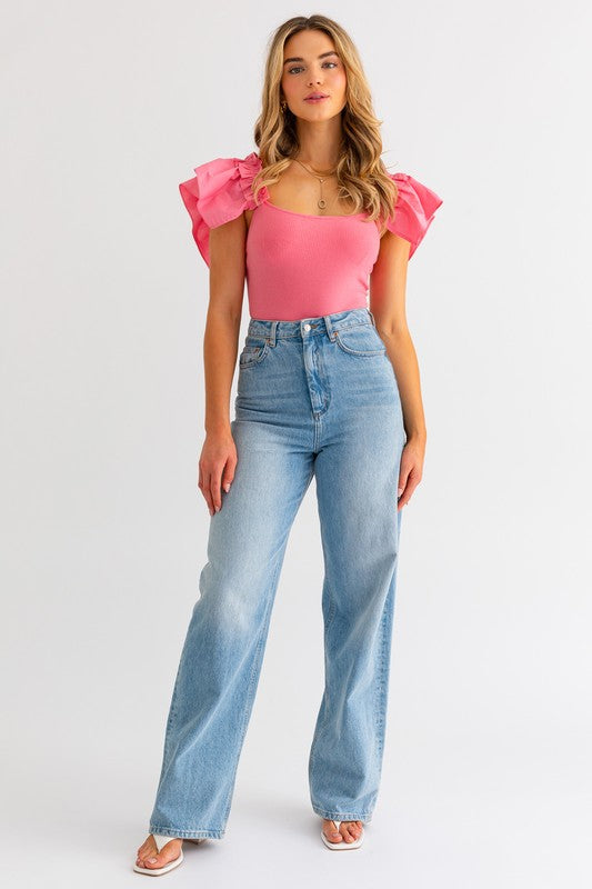 RUFFLED BODYSUIT