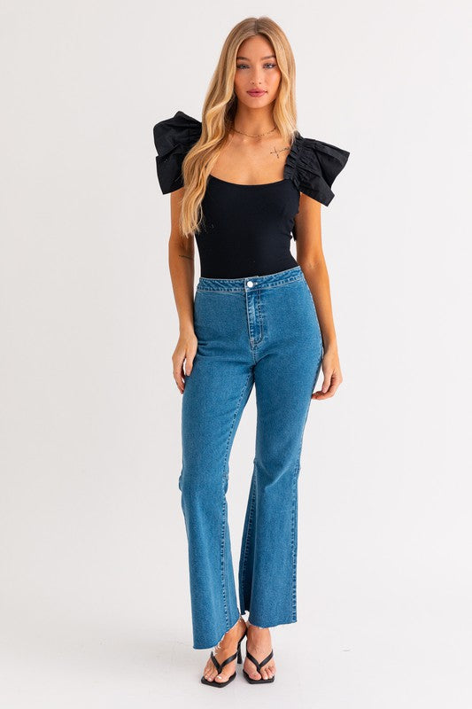 RUFFLED BODYSUIT