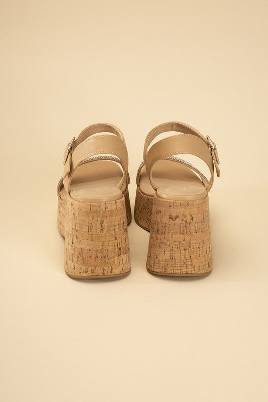 Rhinestone Strap Sandals