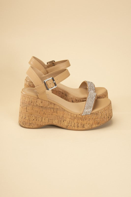 Rhinestone Strap Sandals