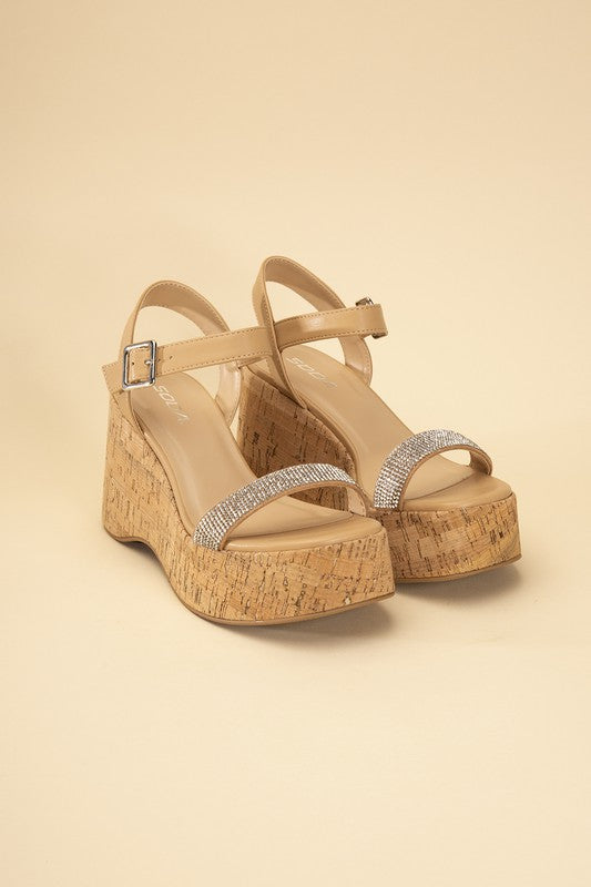 Rhinestone Strap Sandals