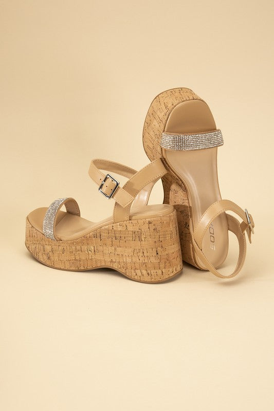 Rhinestone Strap Sandals