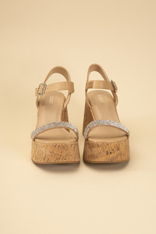 Rhinestone Strap Sandals