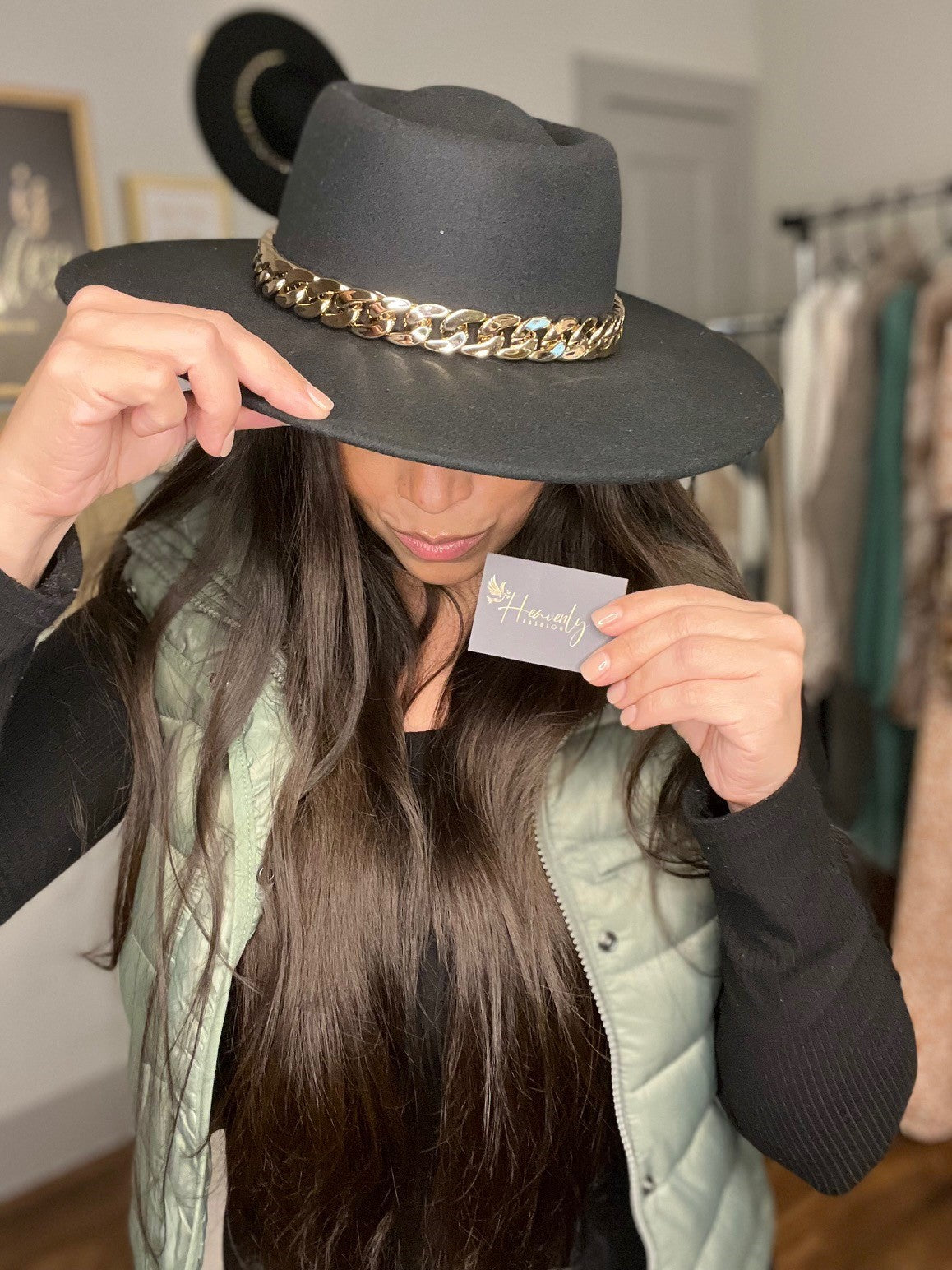 Suede Chain Hats